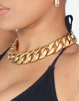 Oversized Cuban Necklace | Gold