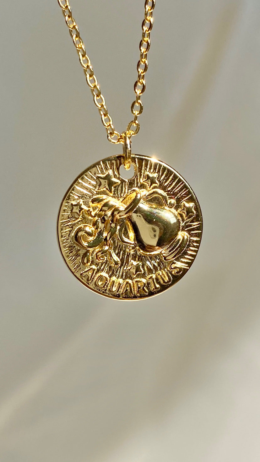 Dainty Gold Zodiac Necklace